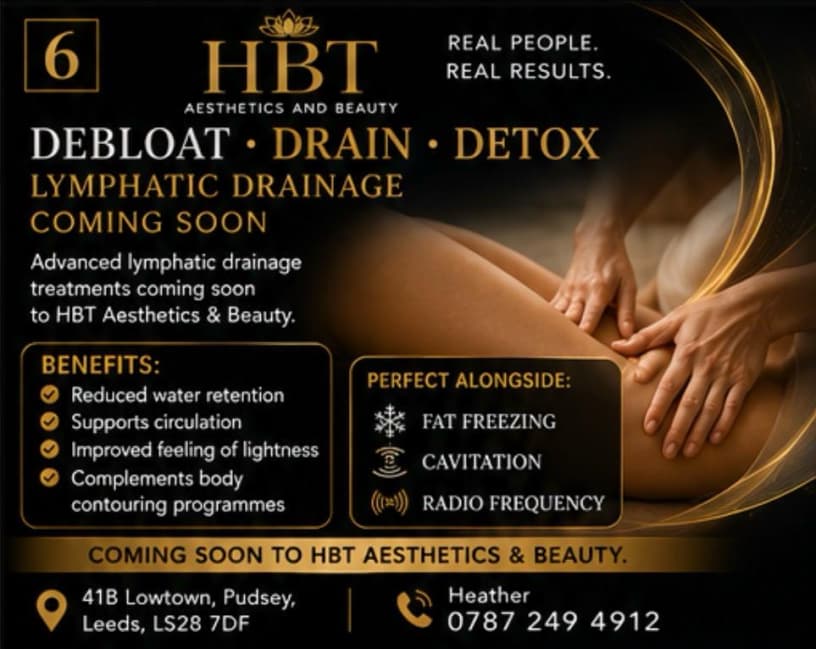 Lymphatic Drainage Coming Soon — Debloat, Drain, Detox at HBT Aesthetics