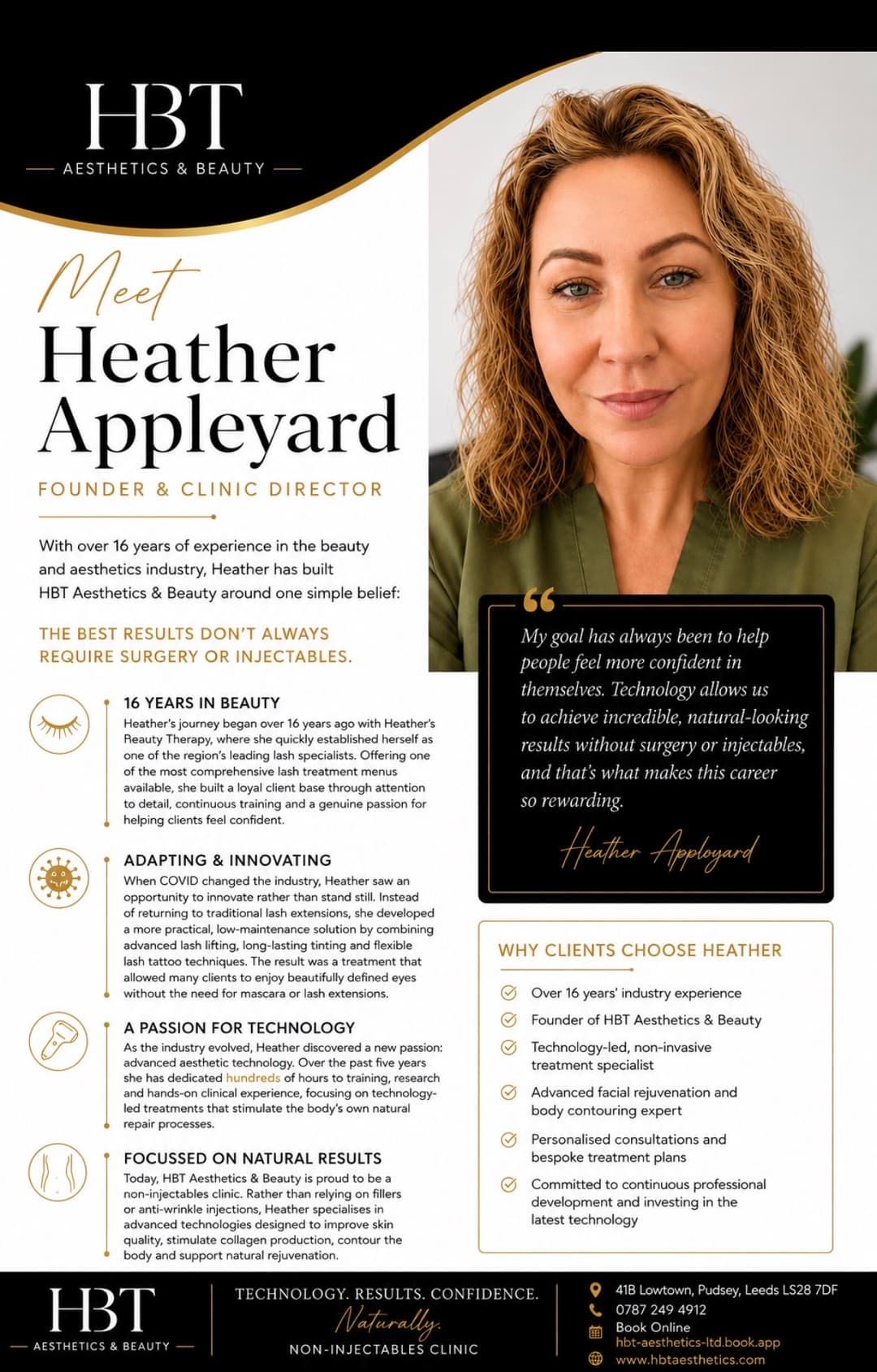 Heather Appleyard — Founder & Clinic Director, HBT Aesthetics & Beauty