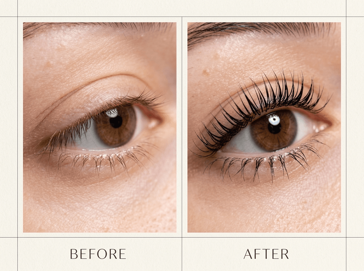 Lash stages before and after